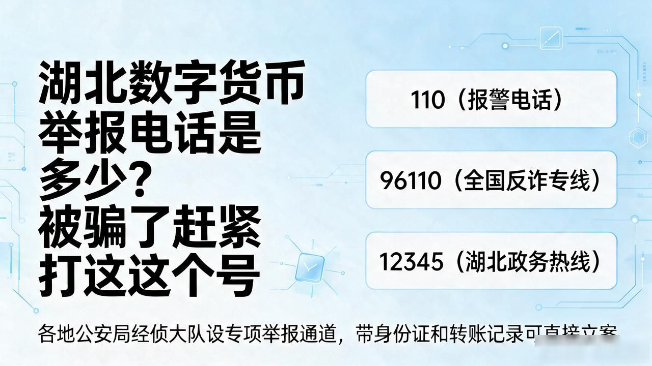 湖北数字货币举报电话是多少？被骗了赶紧打这个号