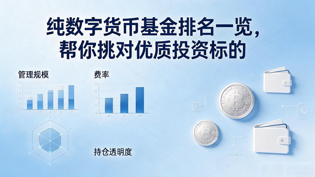 纯数字货币基金排名一览，帮你挑对优质投资标的