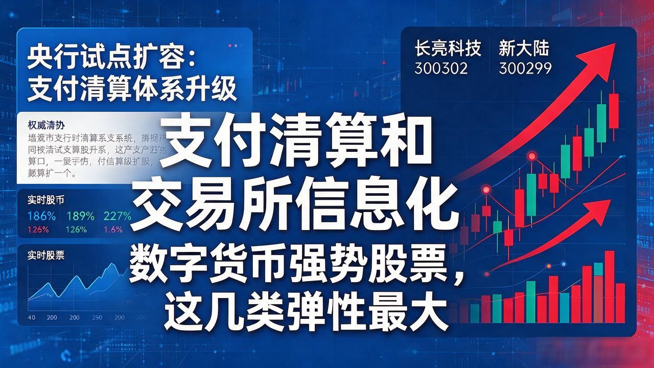数字货币强势股票，这几类弹性最大