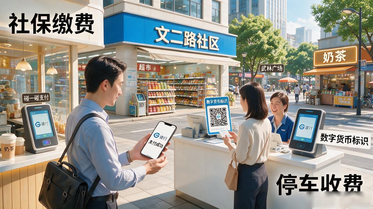 杭州城区建行数字货币怎么领、怎么花、哪些店能用，上班族实测