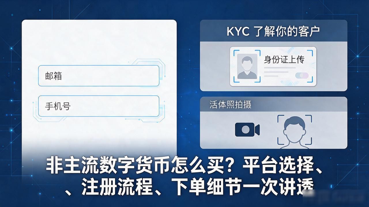 非主流数字货币怎么买？平台选择、注册流程、下单细节一次讲透