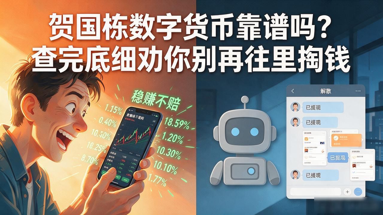 贺国栋数字货币靠谱吗？查完底细劝你别再往里掏钱