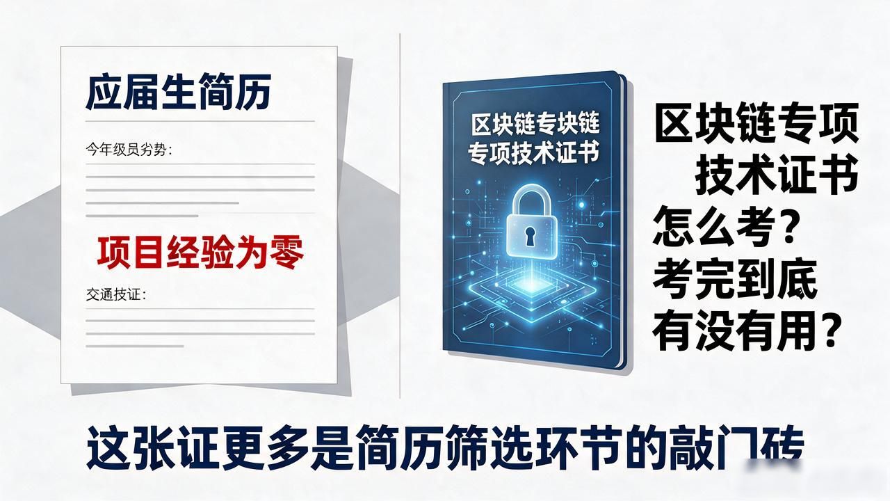 区块链专项技术证书怎么考？考完到底有没有用，花2分钟说清楚
