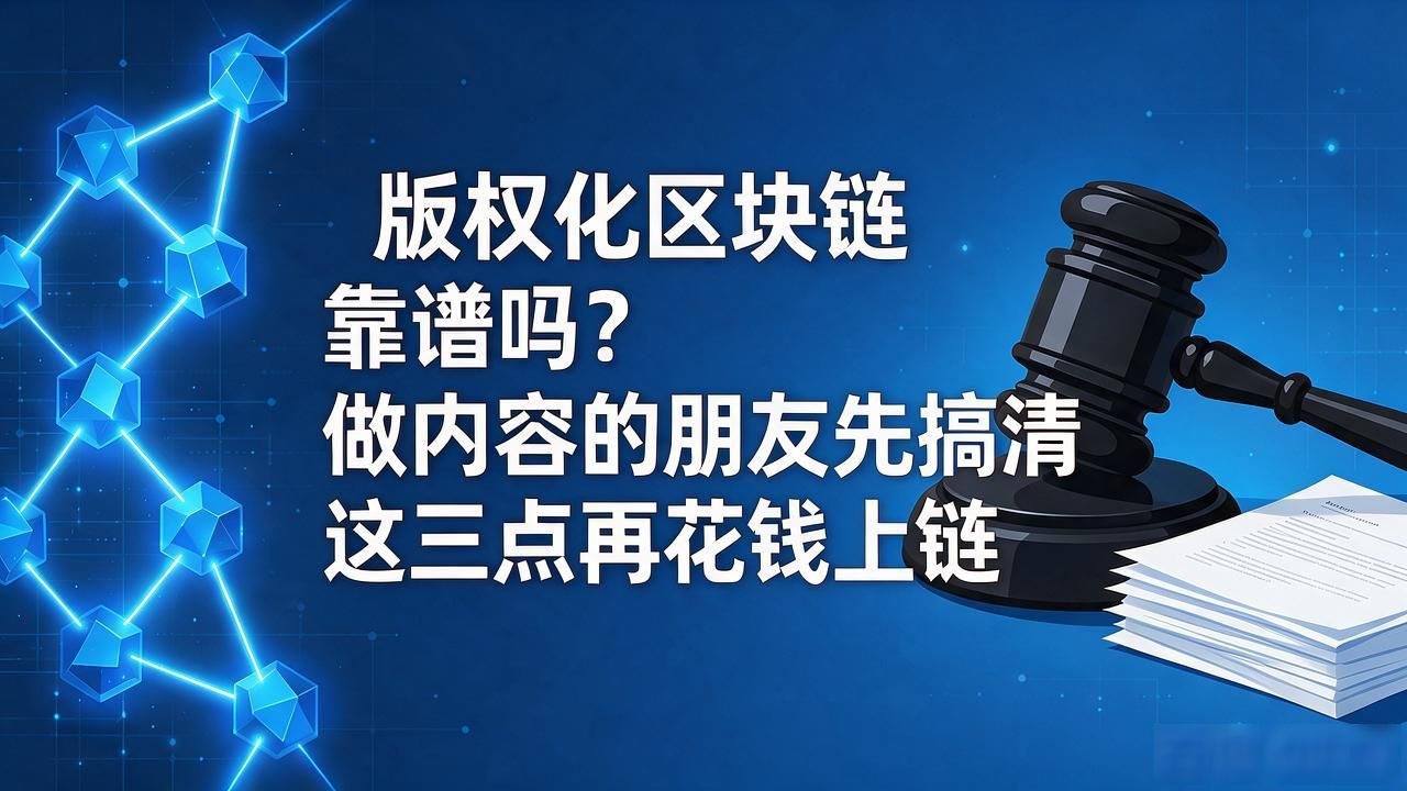 版权化区块链靠谱吗？做内容的朋友先搞清这三点再花钱上链