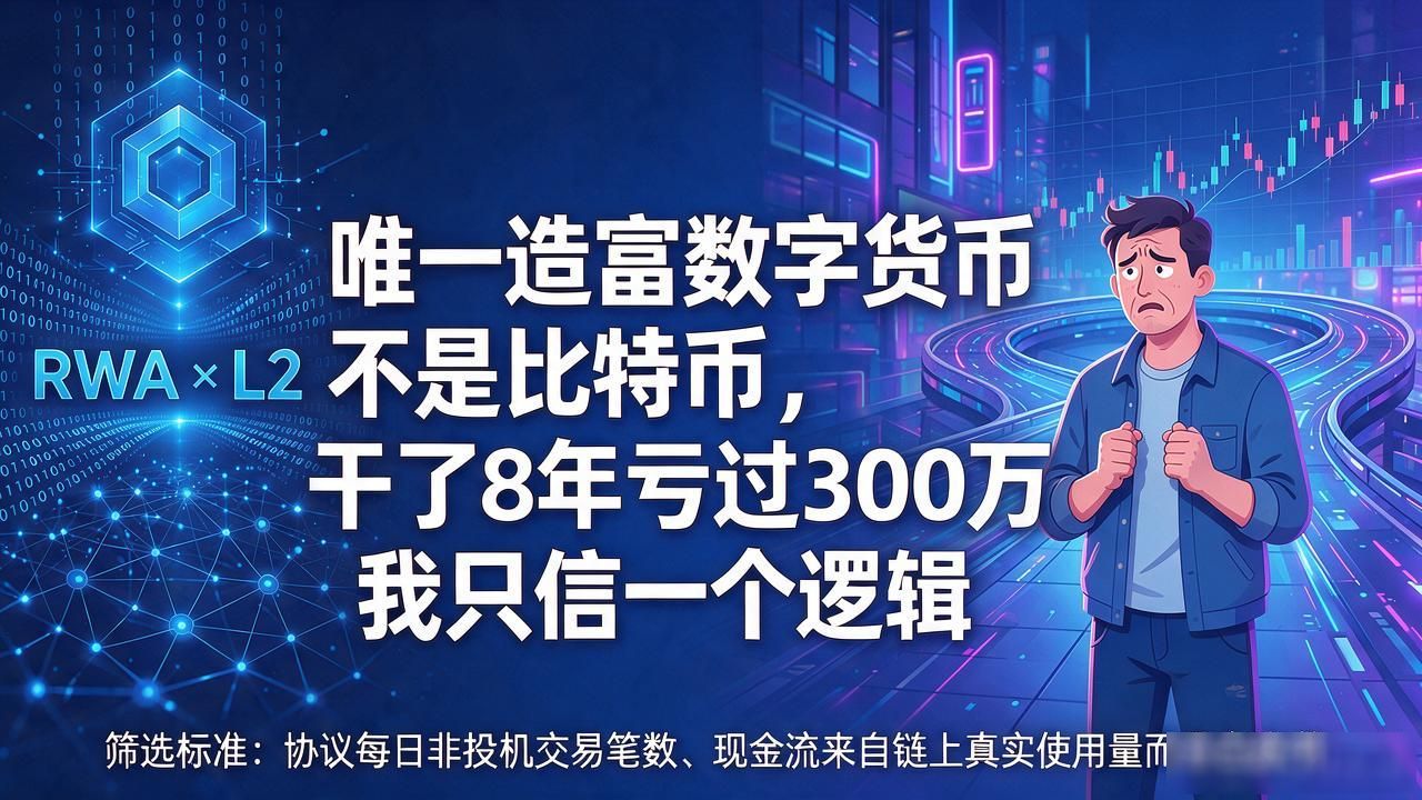 唯一造富数字货币不是比特币，干了8年亏过300万我只信一个逻辑