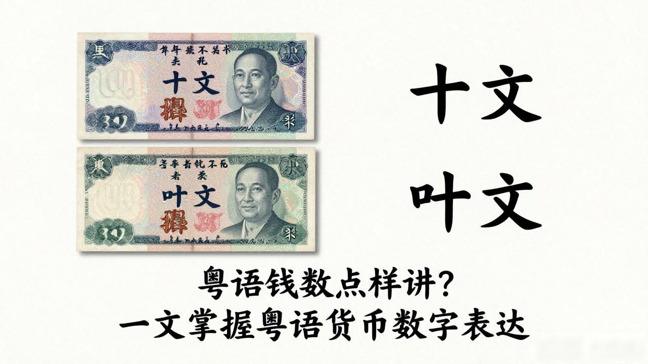 粤语钱数点样讲？一文掌握粤语货币数字表达