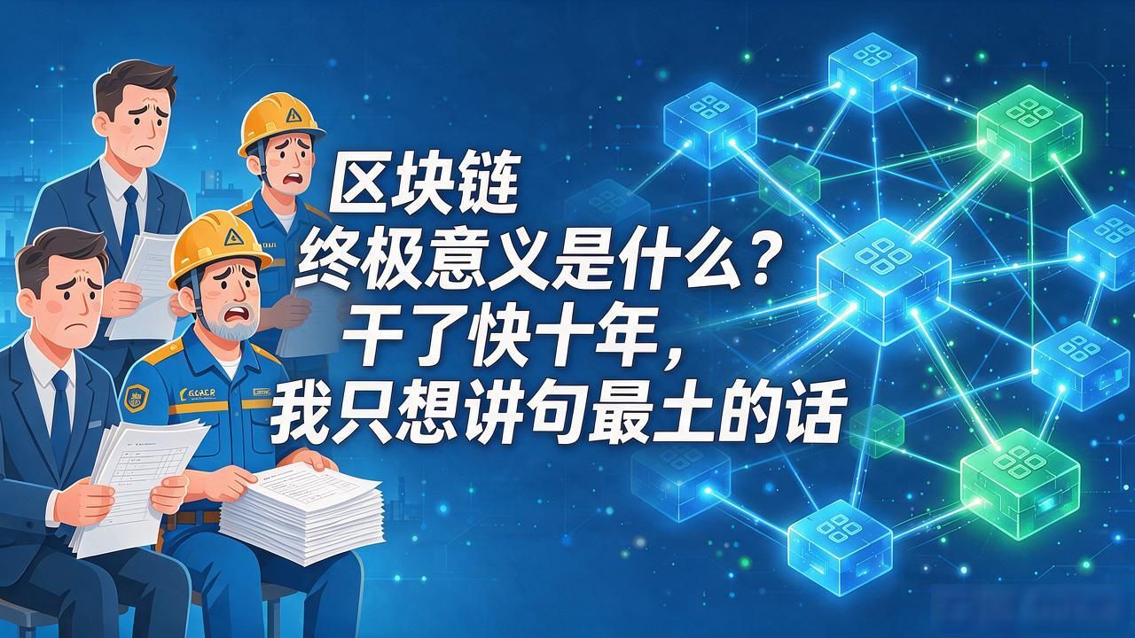 区块链终极意义是什么？干了快十年，我只想讲句最土的话