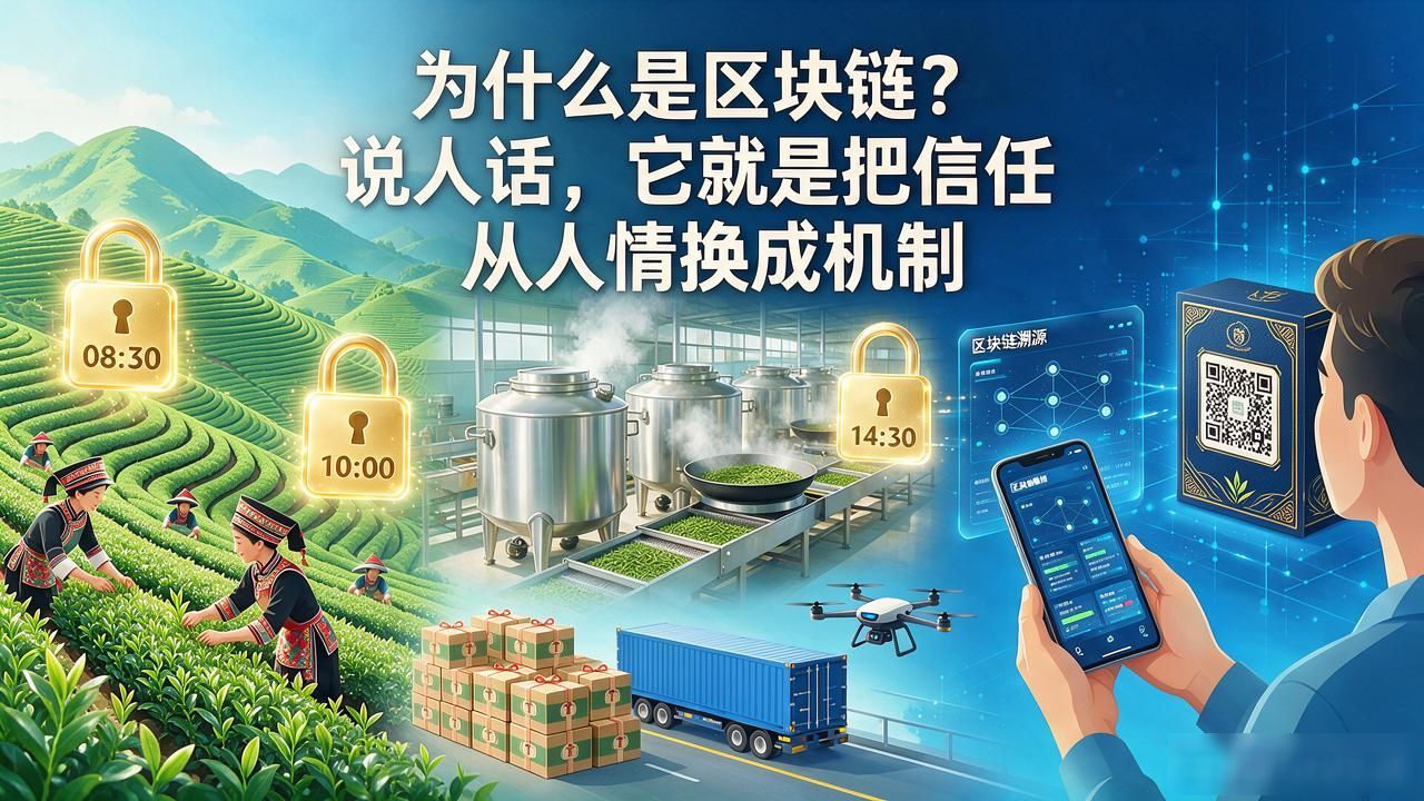 为什么是区块链？说人话，它就是把信任从人情换成机制