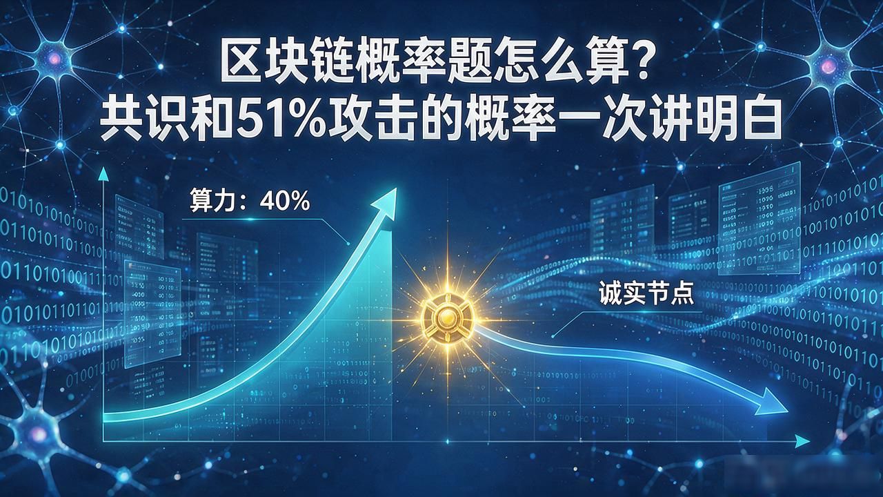 区块链概率题怎么算？共识和51%攻击的概率一次讲明白