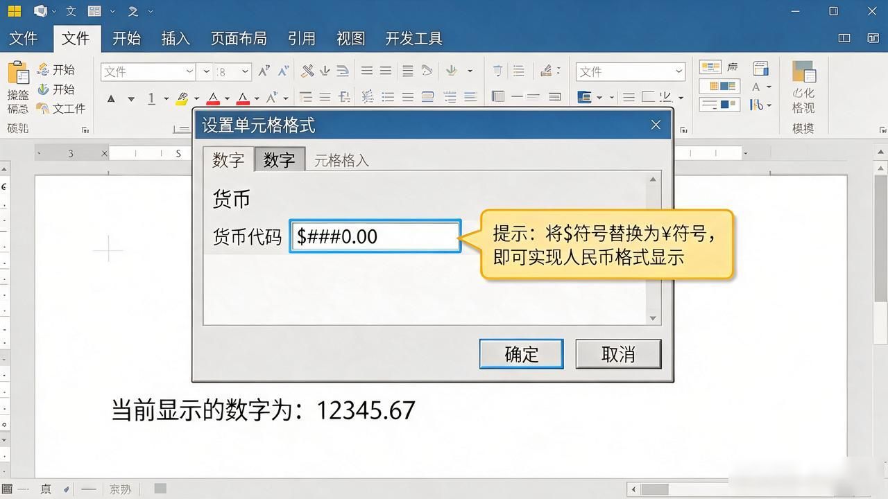 word数字怎么改货币格式化，三步设置就能套上¥符号
