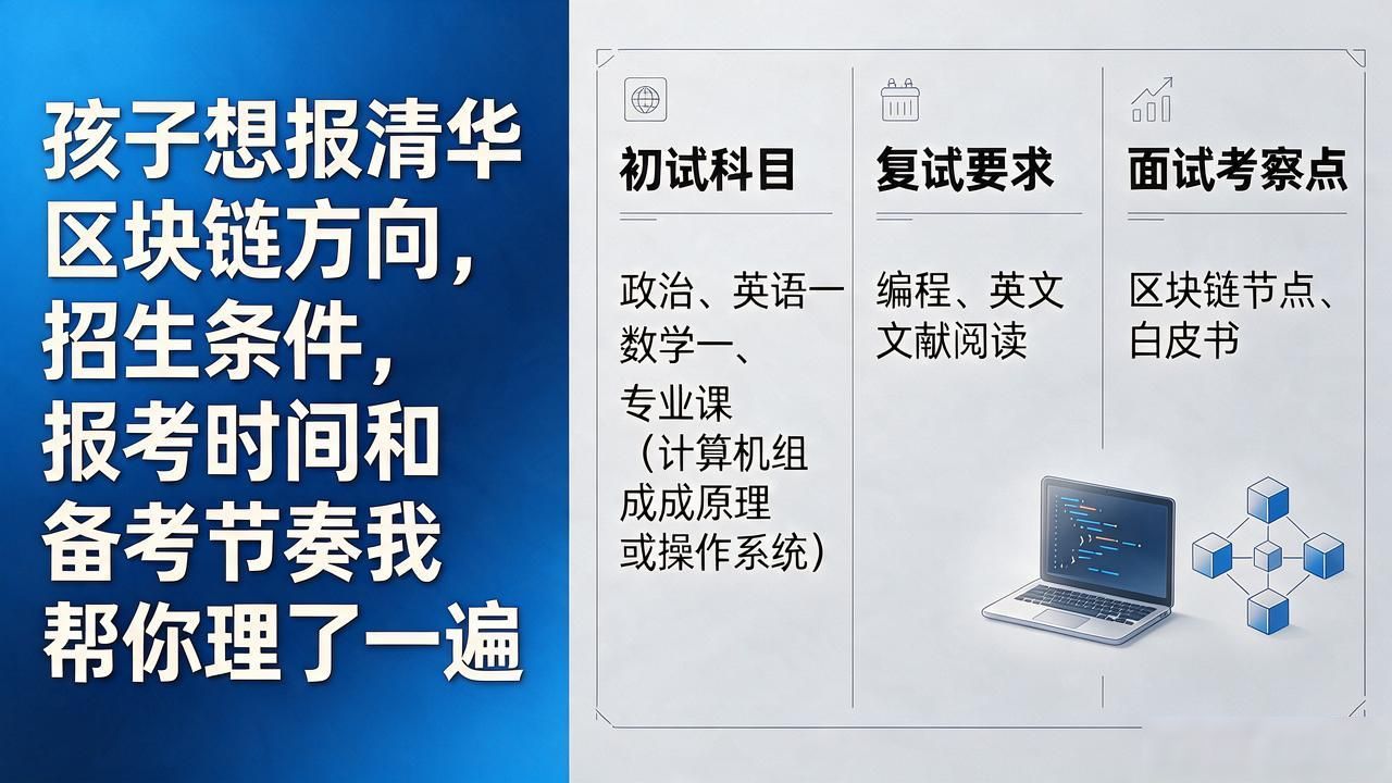 孩子想报清华区块链方向，招生条件、报考时间和备考节奏我帮你理了一遍