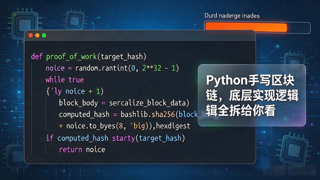 Python手写区块链，底层实现逻辑全拆给你看