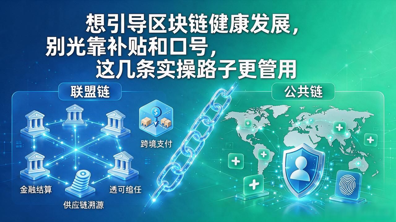 想引导区块链健康发展，别光靠补贴和口号，这几条实操路子更管用