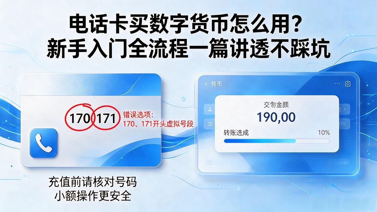 电话卡买数字货币怎么用？新手入门全流程一篇讲透不踩坑