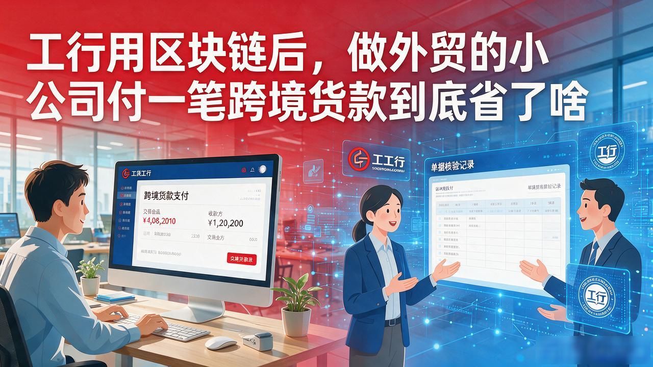 工行用区块链后，做外贸的小公司付一笔跨境货款到底省了啥