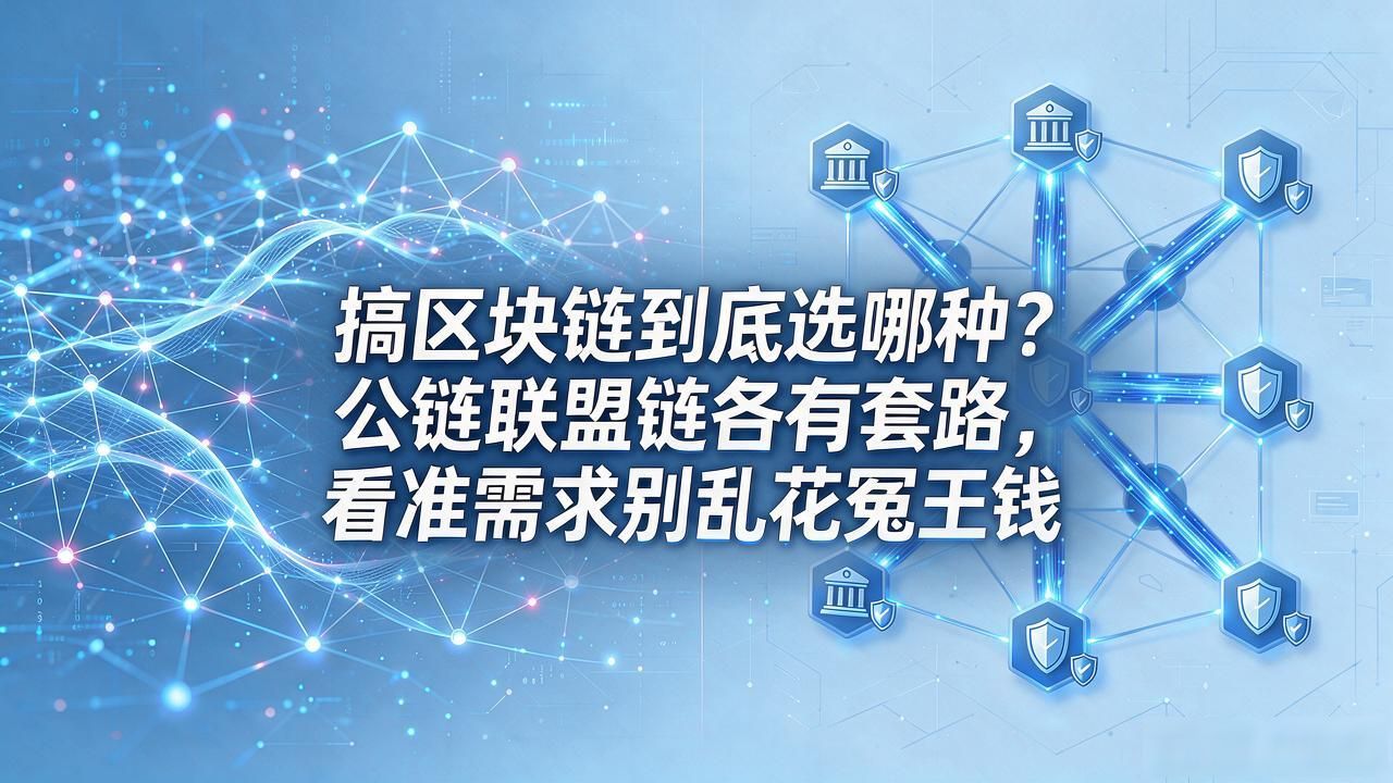 搞区块链到底选哪种？公链联盟链各有套路，看准需求别乱花冤枉钱