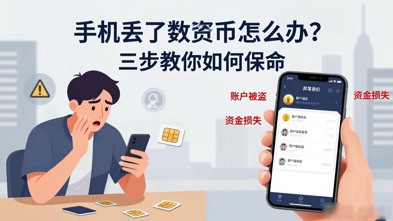 手机丢了数字货币怎么办？三步教你如何保命