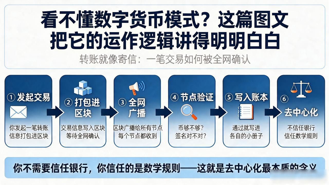 看不懂数字货币模式？这篇图文把它的运作逻辑讲得明明白白