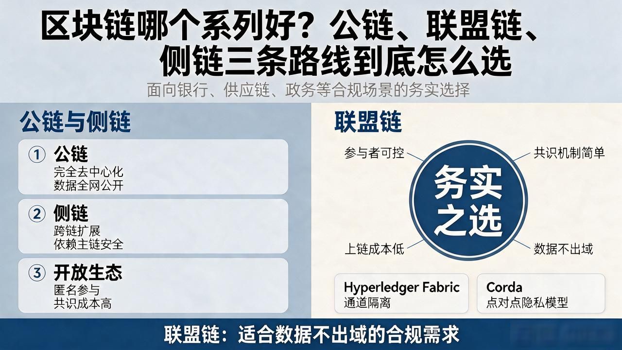 区块链哪个系列好？公链、联盟链、侧链三条路线到底怎么选